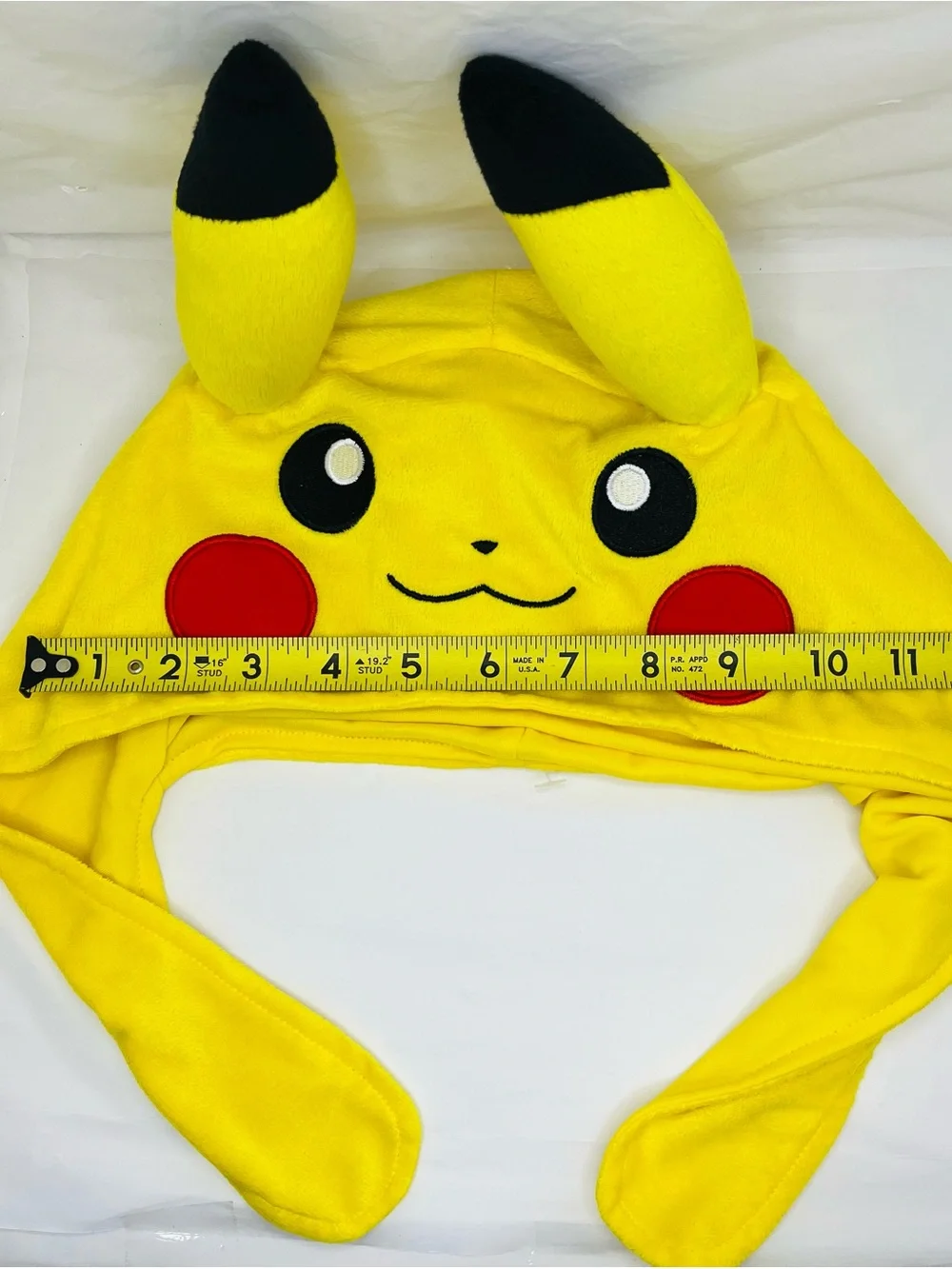 Pokemon Pikachu Yellow Black Red Plush Earflap Hat